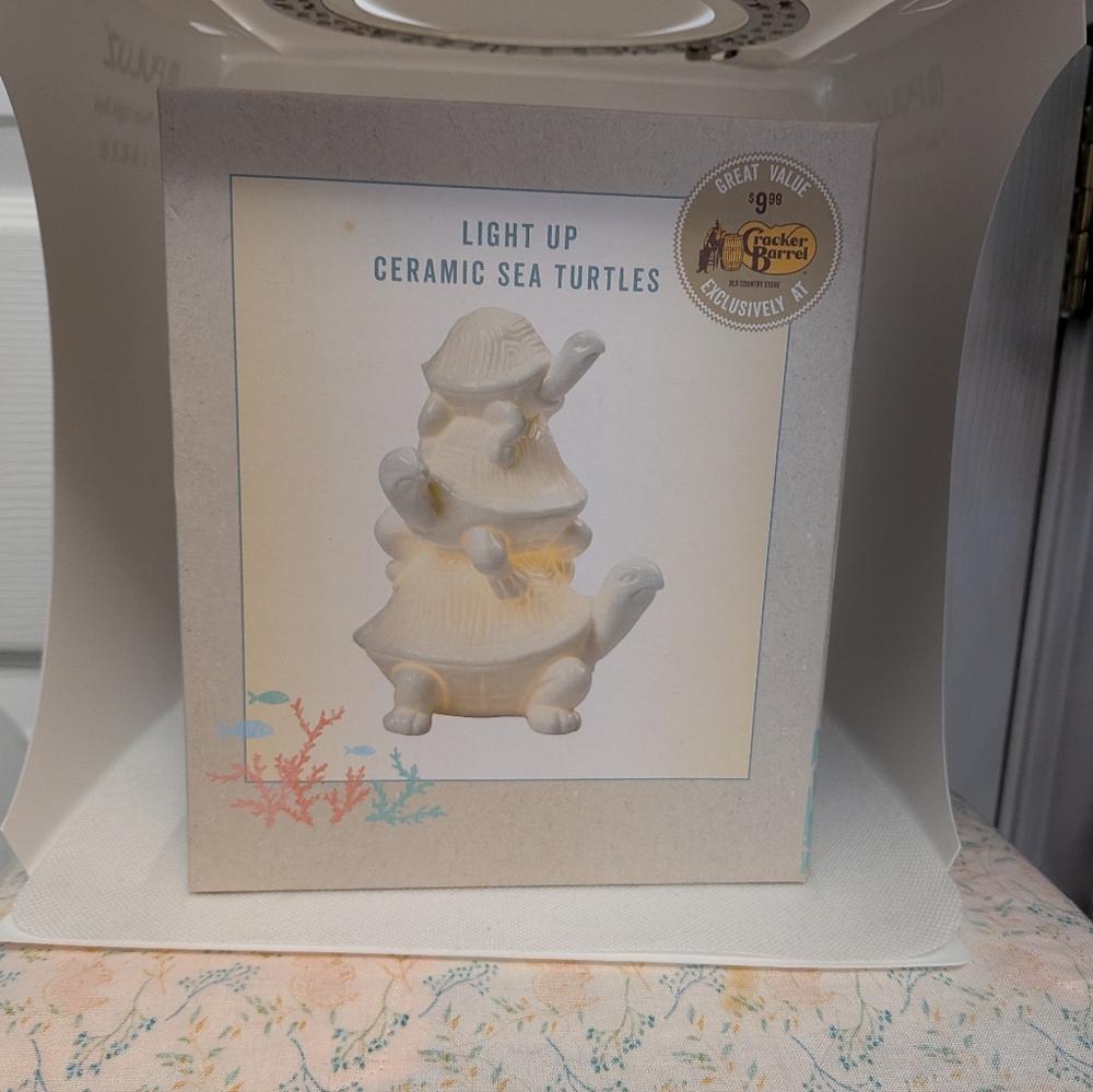 Light Up Ceramic Sea Turtles